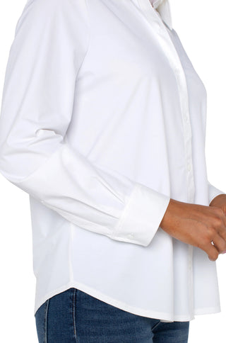 Long Sleeve Button Front Knit Shirt