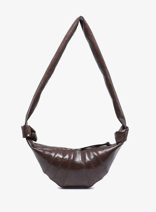 Kara Elongated Croissant Sing Bag / Espresso