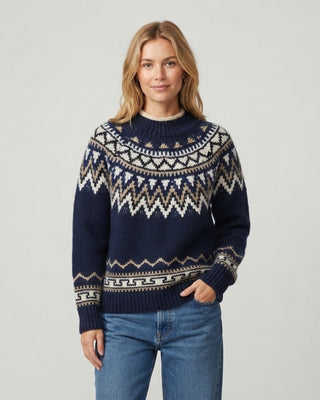 Simona Fairisle Sweater / Navy