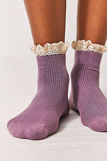 Beloved Waffle Knit Ankle Plum