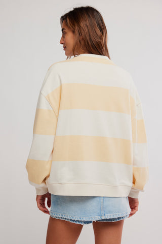 Classic Stripe Crew Wide / Apricot Combo