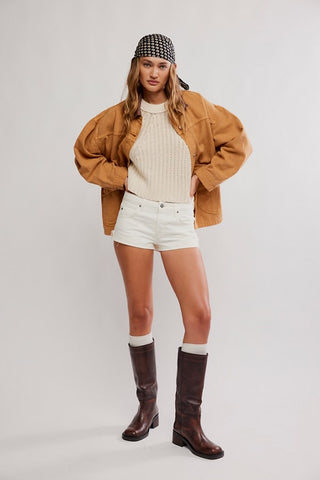 Cali Cuffed Shortie / Soft White