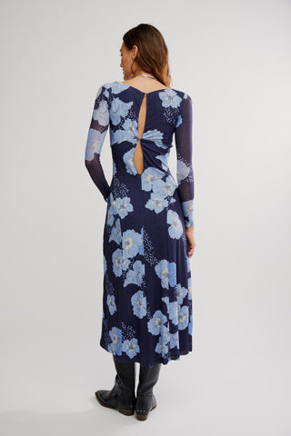 Calla Midi Dress / Sky Combo