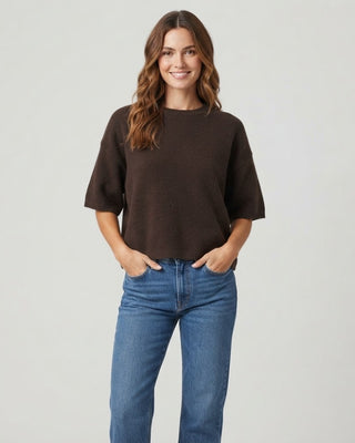 Veronica Short Sleeve Sweater / Espresso