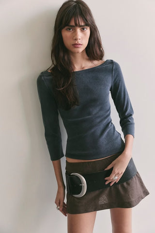 Atlas Boat Neck / Black