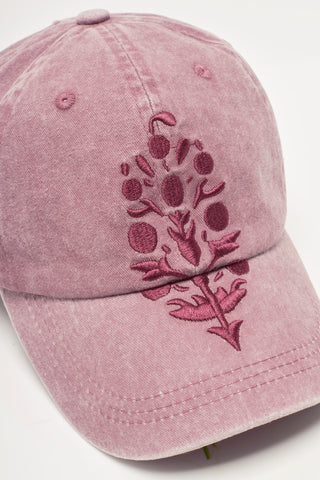 Big Buti Baseball Cap / Deep Mulberry Tonal