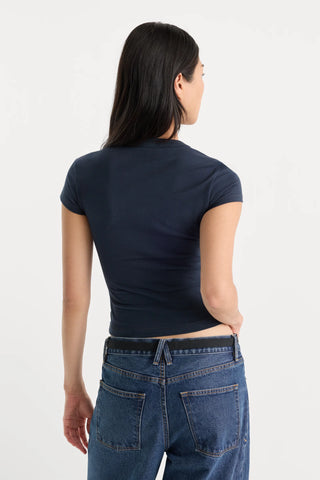 The Clap Sleeve Tee / Navy