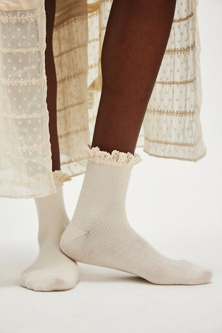 Beloved Waffle Knit Ankle / Ivory