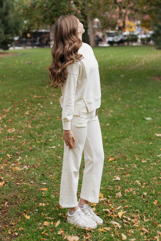 Straight Cut Sweatpants / Ivory