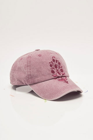 Big Buti Baseball Cap / Deep Mulberry Tonal