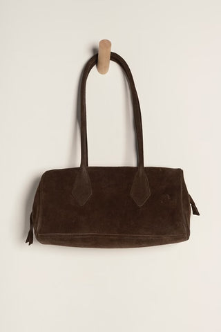 Sierra Suede Shoulder Bag / Chocolate