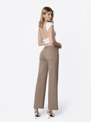 Low Rise Double Melted Wide Leg / Mocha