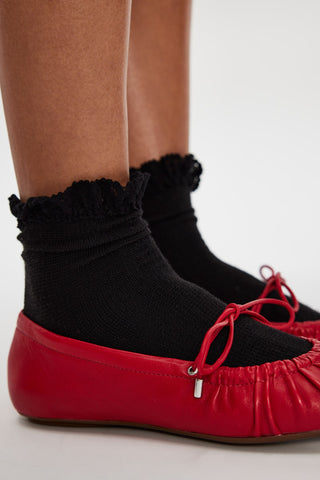 Beloved Waffle Knit Ankle / Black