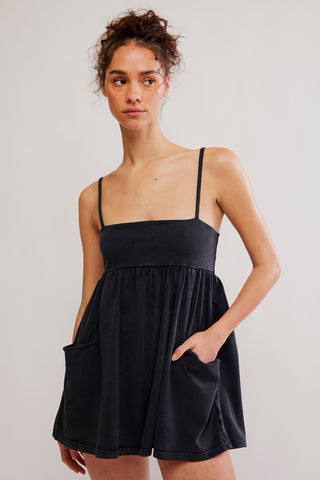 Hot Shot Strappy Romper / Black