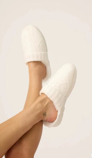 Chenille Cable Knit Slippers