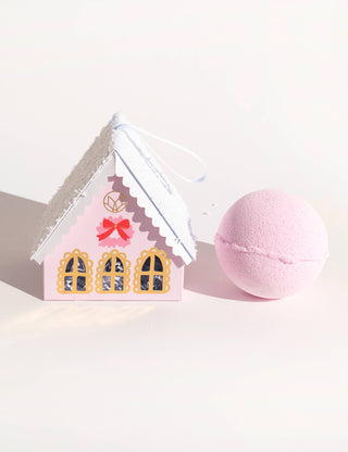Christmas Village Pink House Bath Balm