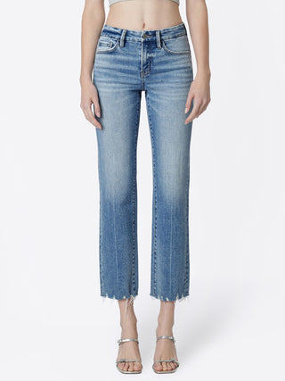 Mid Rise Crease Ankle Straight Leg / Kindly