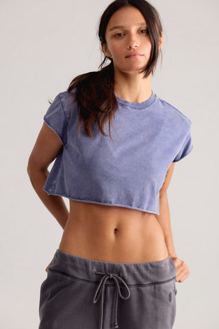 Hot Shot Cropped Tee / True Navy
