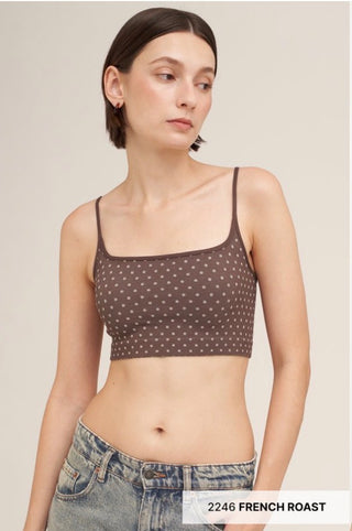 Polka Dot Bralette / French Roast