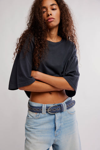 WTF Preston Stud Belt / Sea Salt