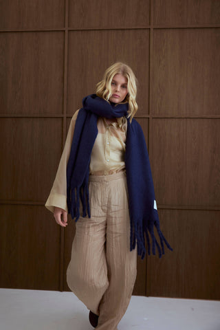 The Reykjavik Scarf - 100% Recycled - Midnight Blue