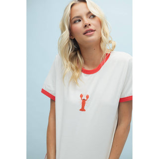 EMBROIDERED CONTRAST KNIT TOP