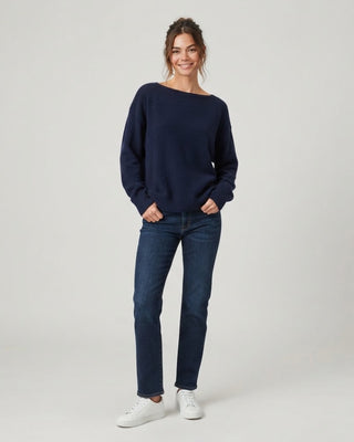 Bailey Boat Neck Pullover / Navy