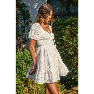 Laters Baby Eyelet Mini Dress