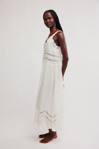 Voile and Lace Midi / Ivory Combo