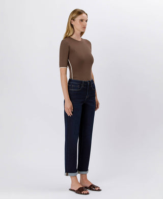High Rise Cuffed Crop Straight / Time Away