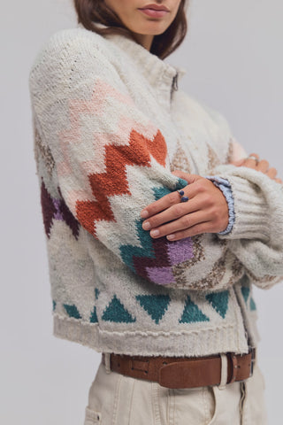 Sundazed Jacquard Cardi / Light Grey Combo