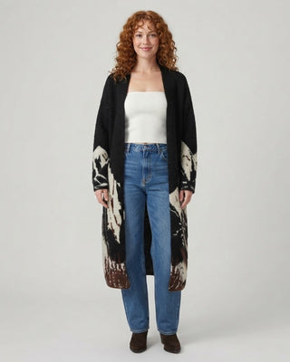 On Mountain Time Duster Sweater / Black