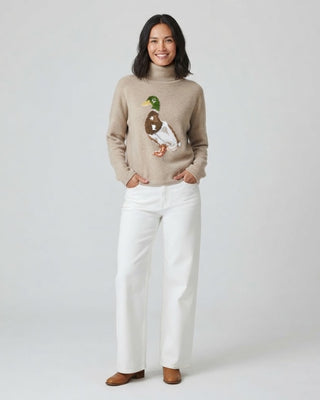 Rollneck Duck Crew Sweater / Light Mocha