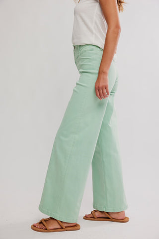 Libre Wide Leg / Cameo Green