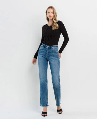 High Rise Straight Jeans