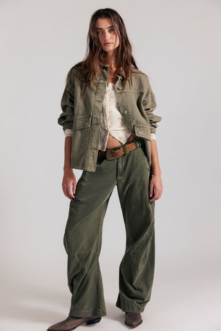 Spotlight Washed Trouser / Dusty Olive