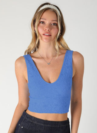 Lace V Neck Tank Top