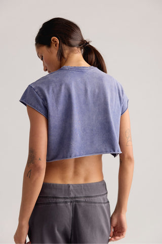 Hot Shot Cropped Tee / True Navy