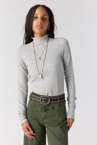 So Soft Mock Neck / Heather Grey