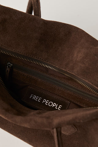 Sierra Suede Shoulder Bag / Chocolate