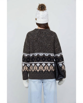 Jacqueline Fairisle Sweater / Brown Multi