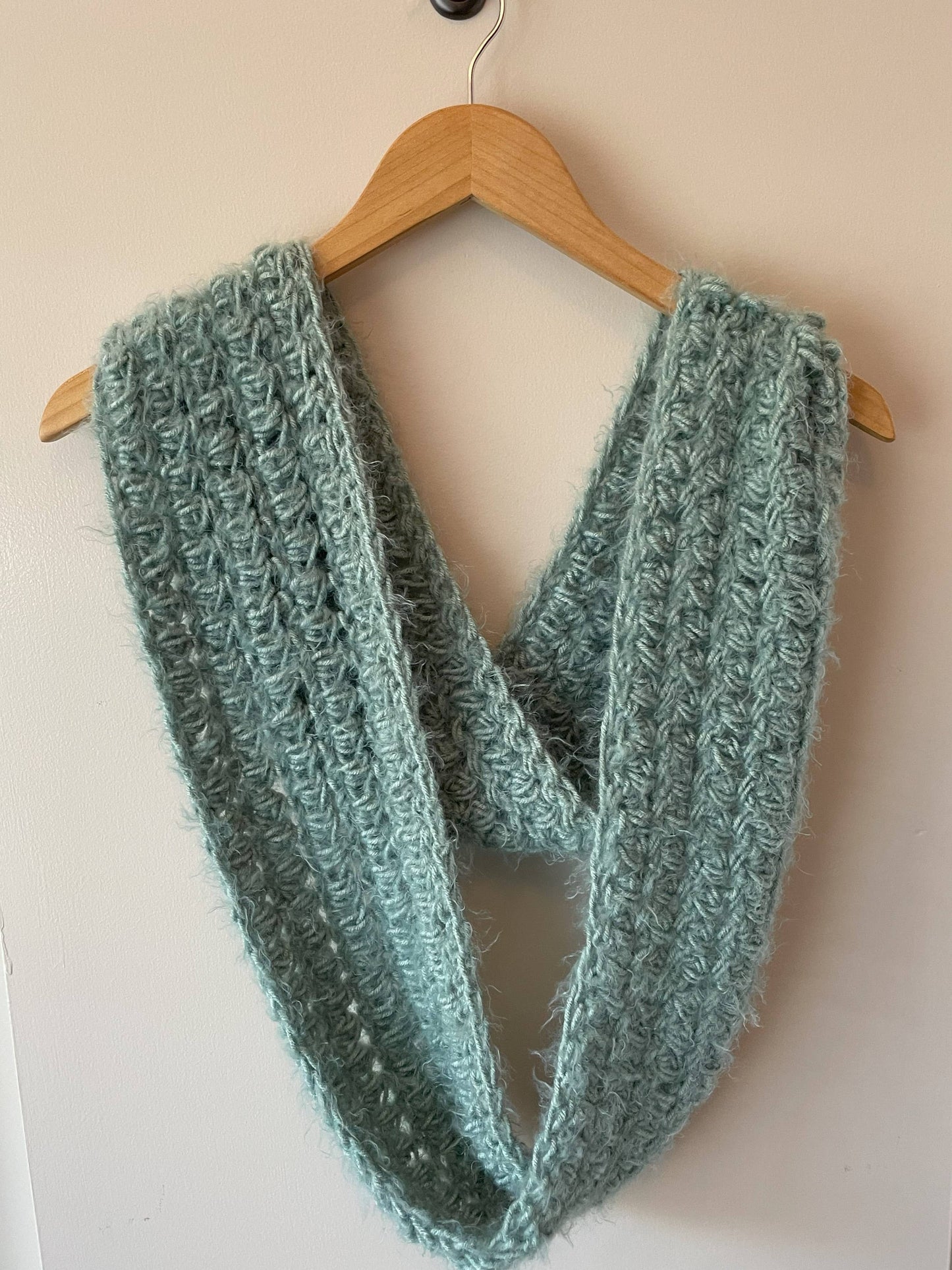 Green Handmade Infinity Scarf