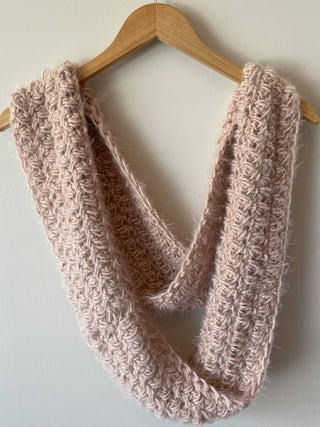 Pink Handmade Infinity Scarf