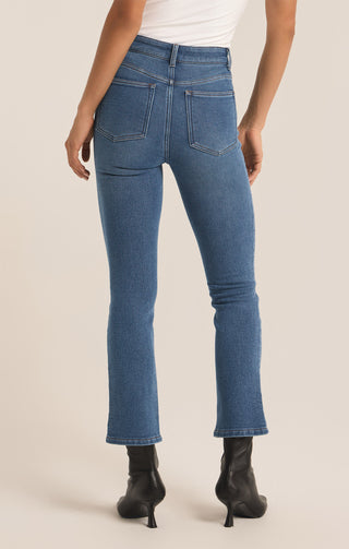 Lia Ankle Kick Flare Denim Pant / Vintage Indigo