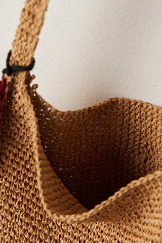 Coastal Crush Straw Tote / Natural