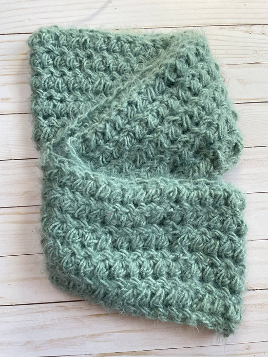 Green Handmade Infinity Scarf