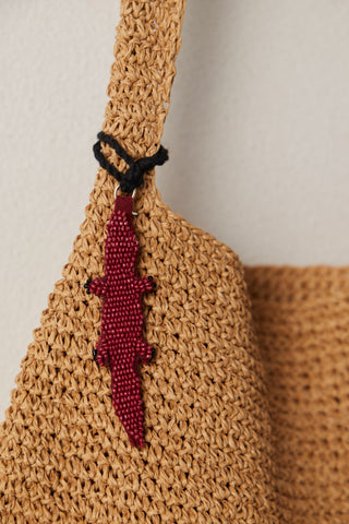 Coastal Crush Straw Tote / Natural