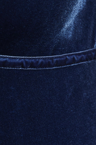 Velvet Sleeveless Bodysuit / Navy