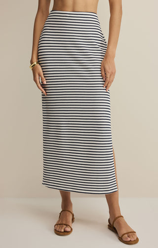 Ainslie Stripe Midi Skirt / Eclipse