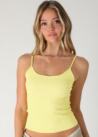 White Polka Dot Strap Cami